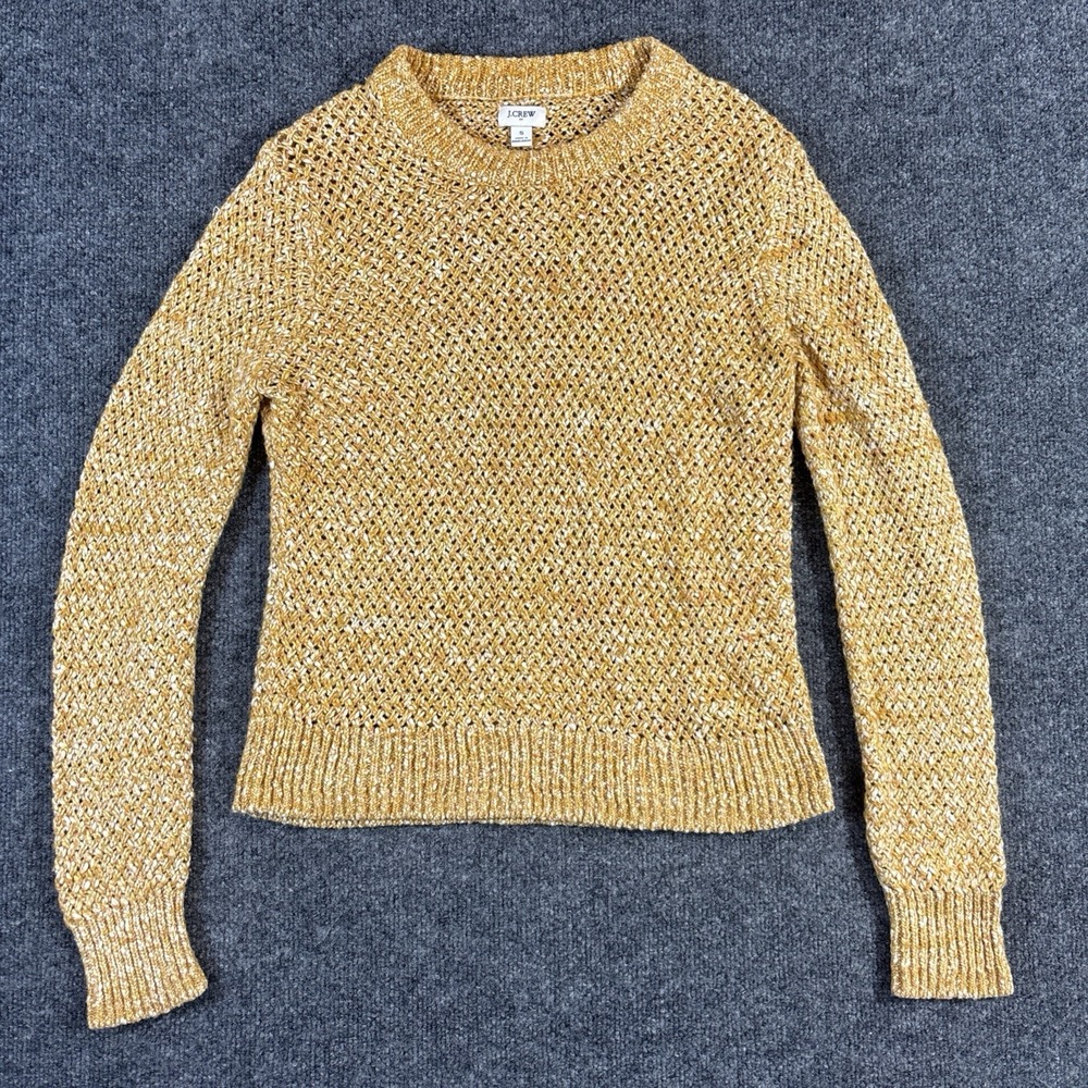 J Crew Sweater Womens Small Mustard Raglan Knitwear Preppy